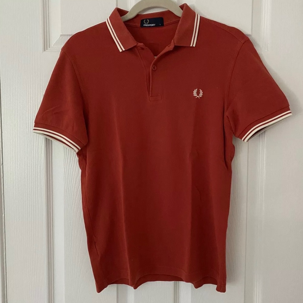Burnt orange Fred Perry polo